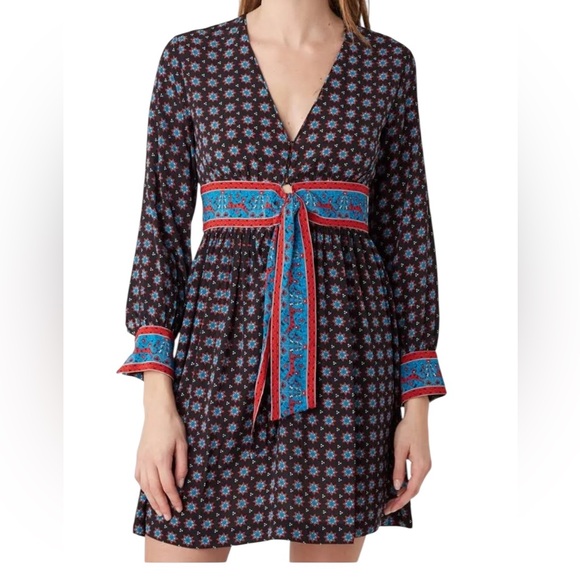 Sandro Paris NEW Cate Silk Mini Dress - Picture 1 of 10
